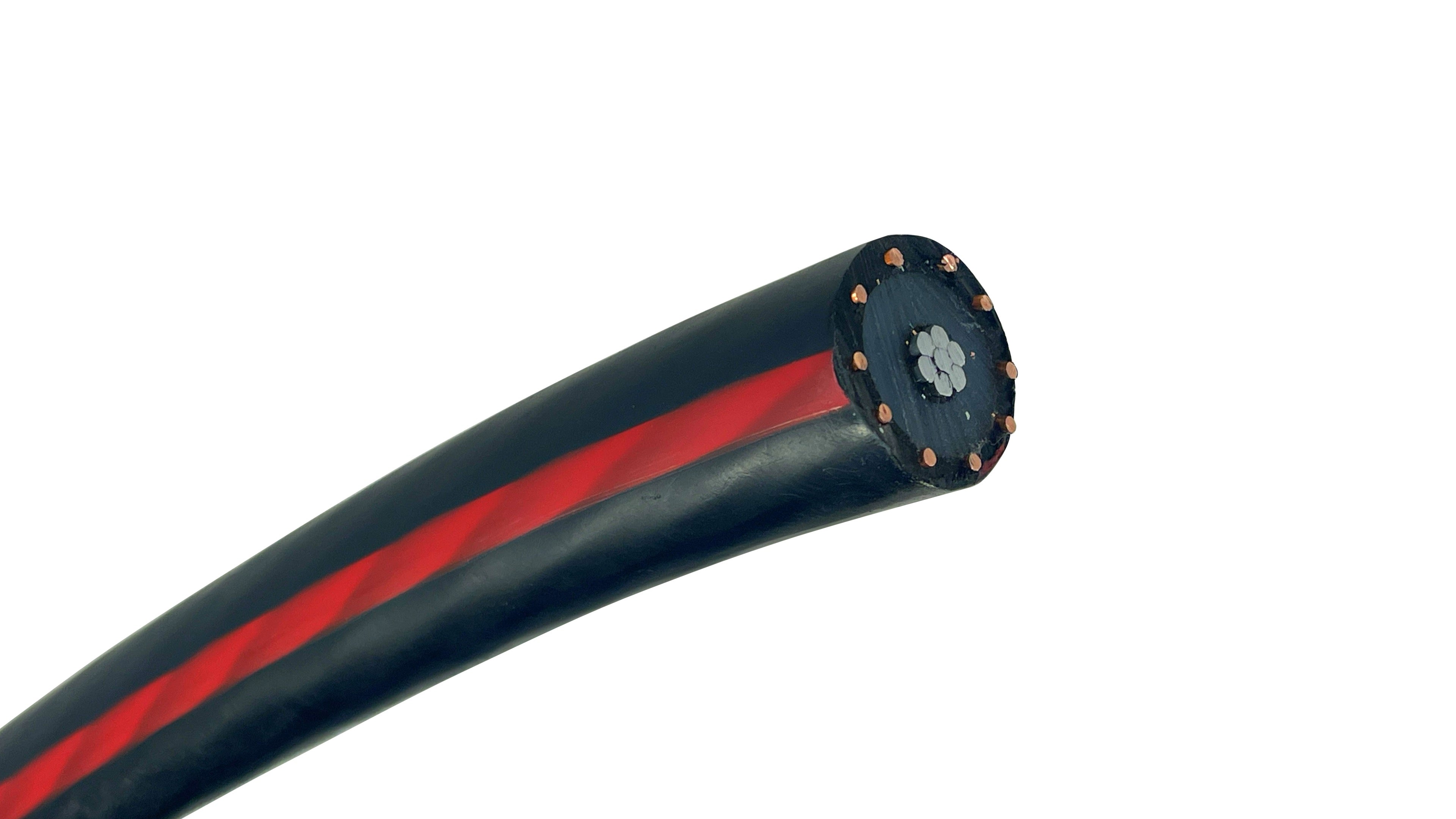 1/0 Aluminum URD 15kV Cable, 133% Insulation Level, Full Neutral Copper Wires, Medium Voltage Underground Distribution.