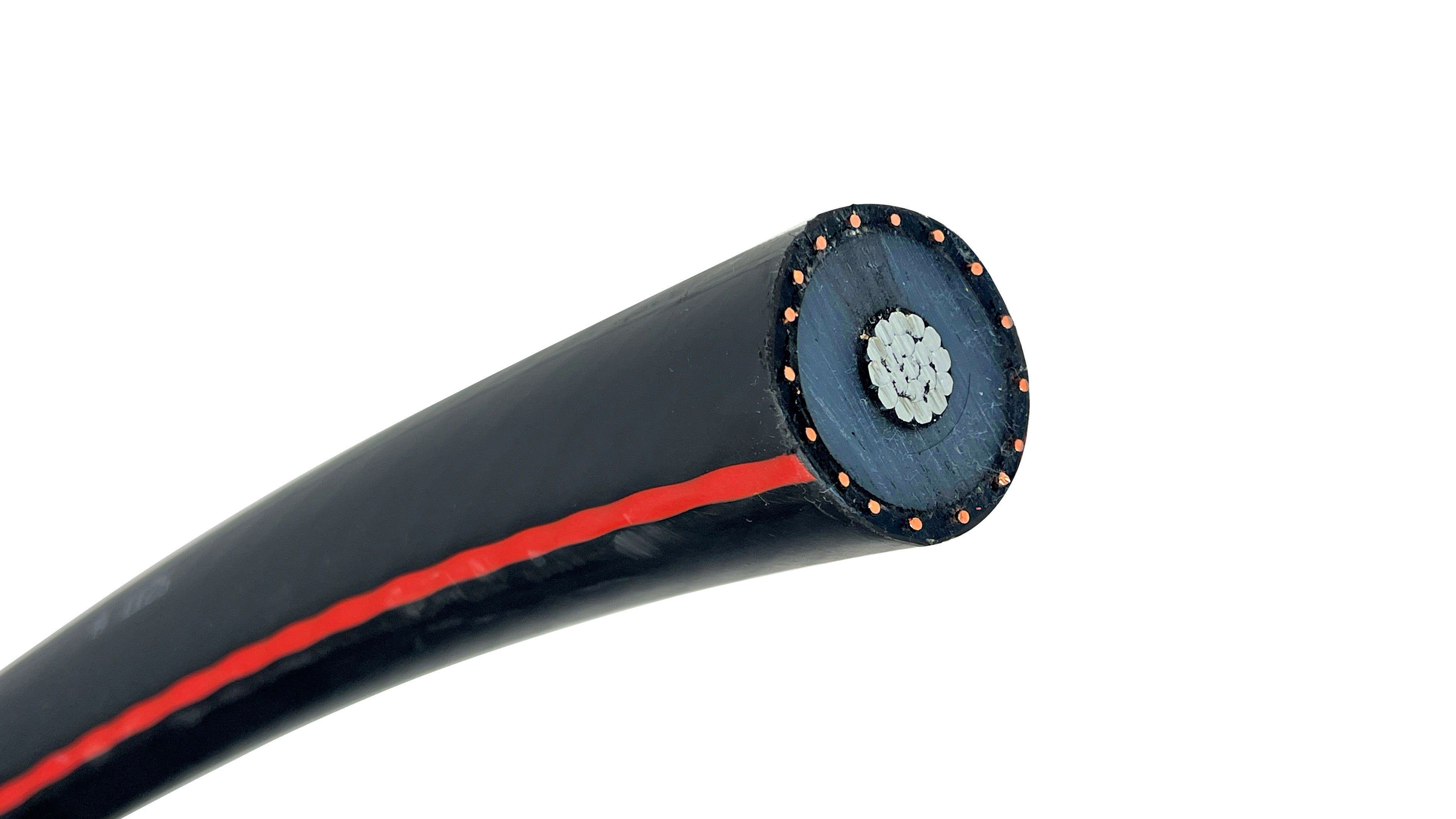 3/0 Aluminum URD 35kV Cable, 100% Insulation Level, Full Neutral Copper Wires, Medium Voltage Underground Distribution.