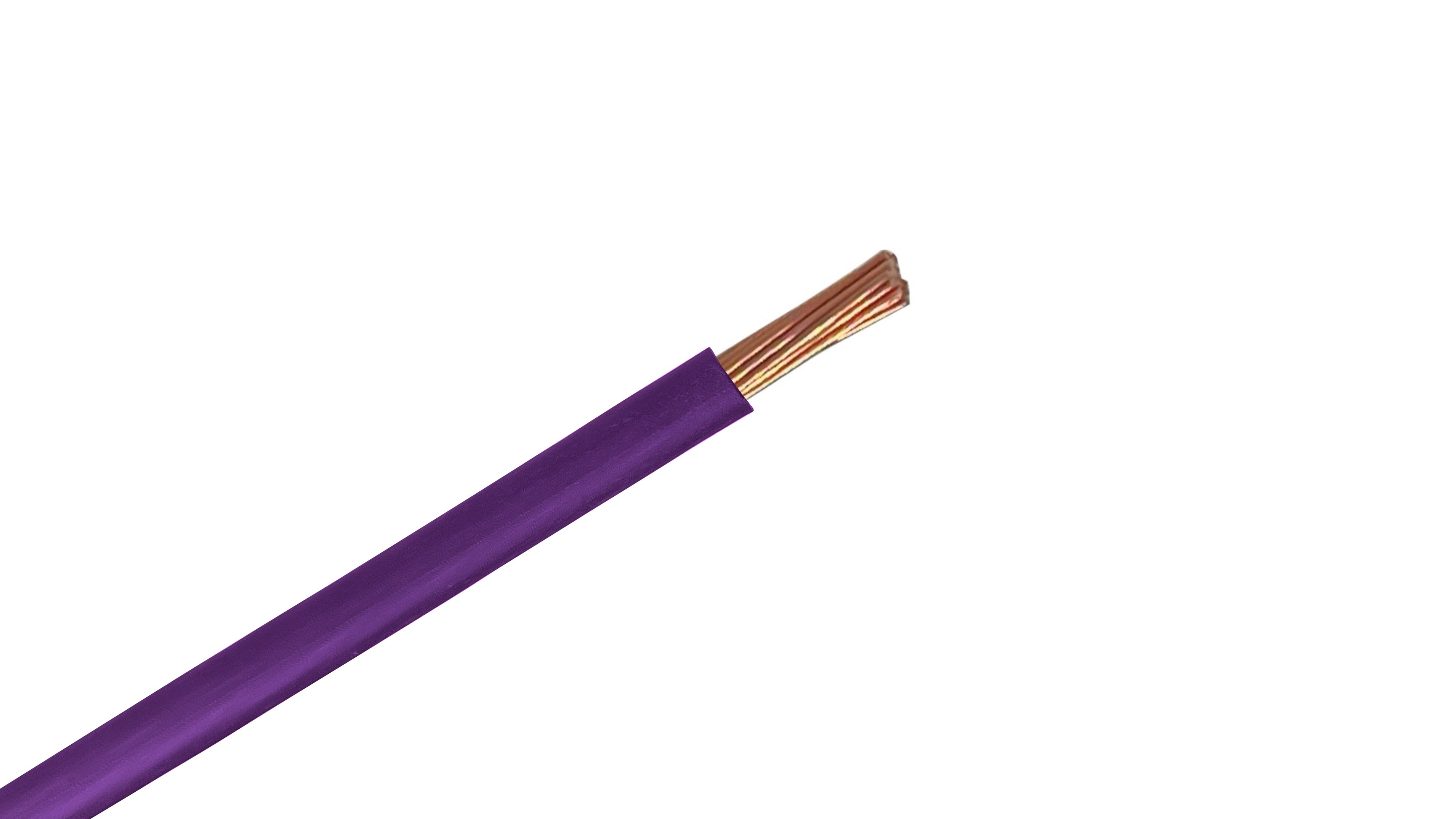#12 AWG Copper XHHW-2 Wire, 600V Purple XLPE Insulated Power Cable, 90°C Wet/Dry Rated Industrial Copper Conductor.