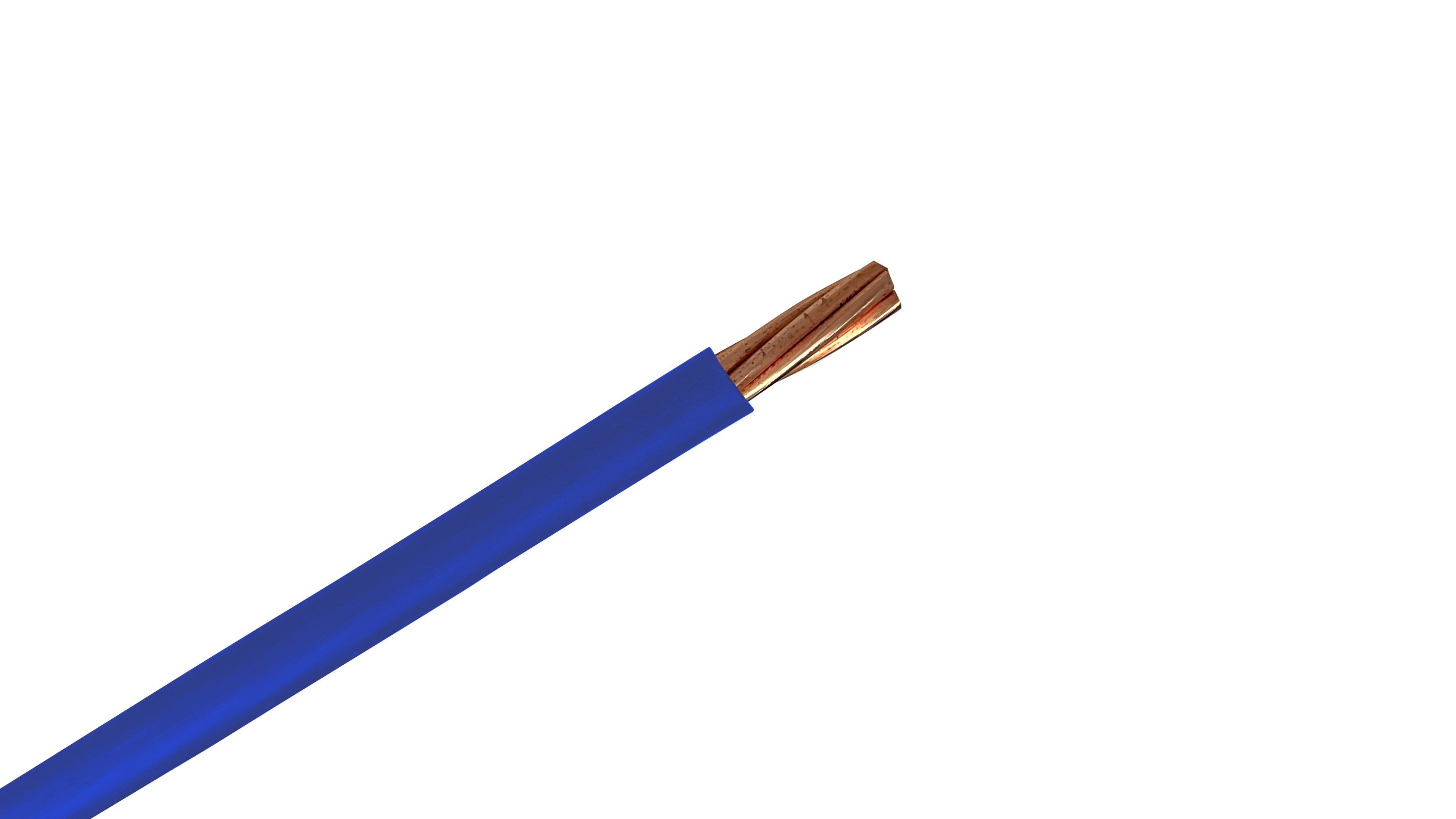 2/0 Copper XHHW-2 Wire, 600V Blue XLPE Insulated Power Cable, 90°C Wet/Dry Rated Industrial Copper Conductor.