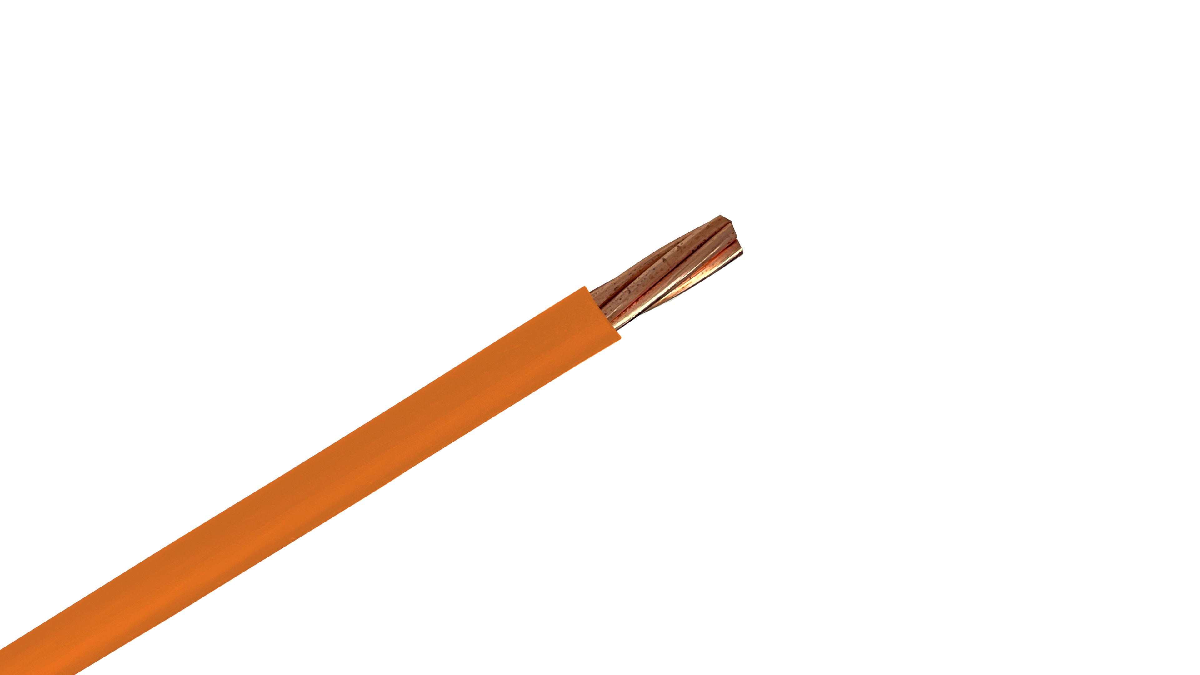 2/0 Copper XHHW-2 Wire, 600V Orange XLPE Insulated Power Cable, 90°C Wet/Dry Rated Industrial Copper Conductor.