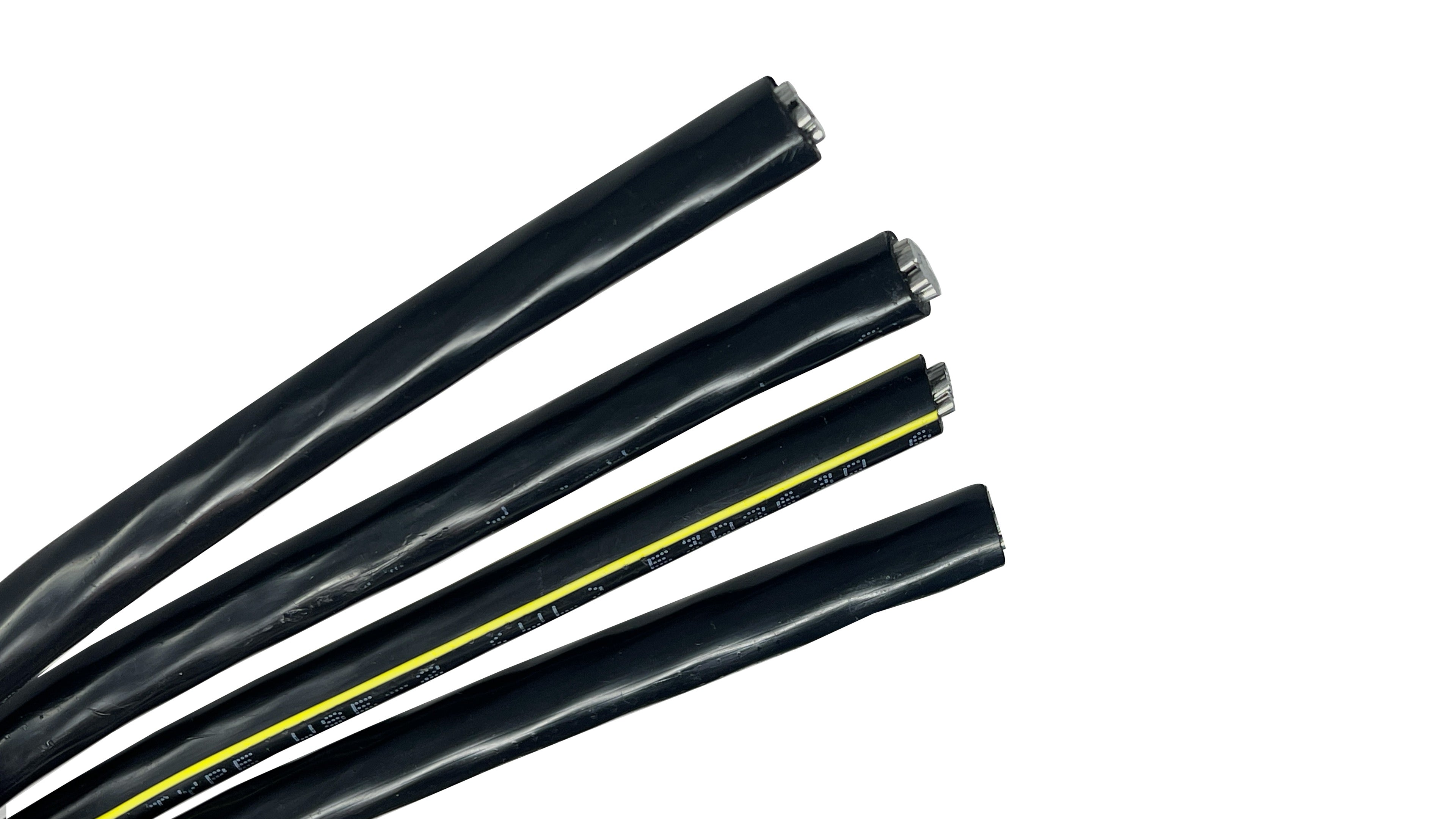 750-750-750-500 Quadruplex Aluminum Direct Burial Cable, Windham URD Black