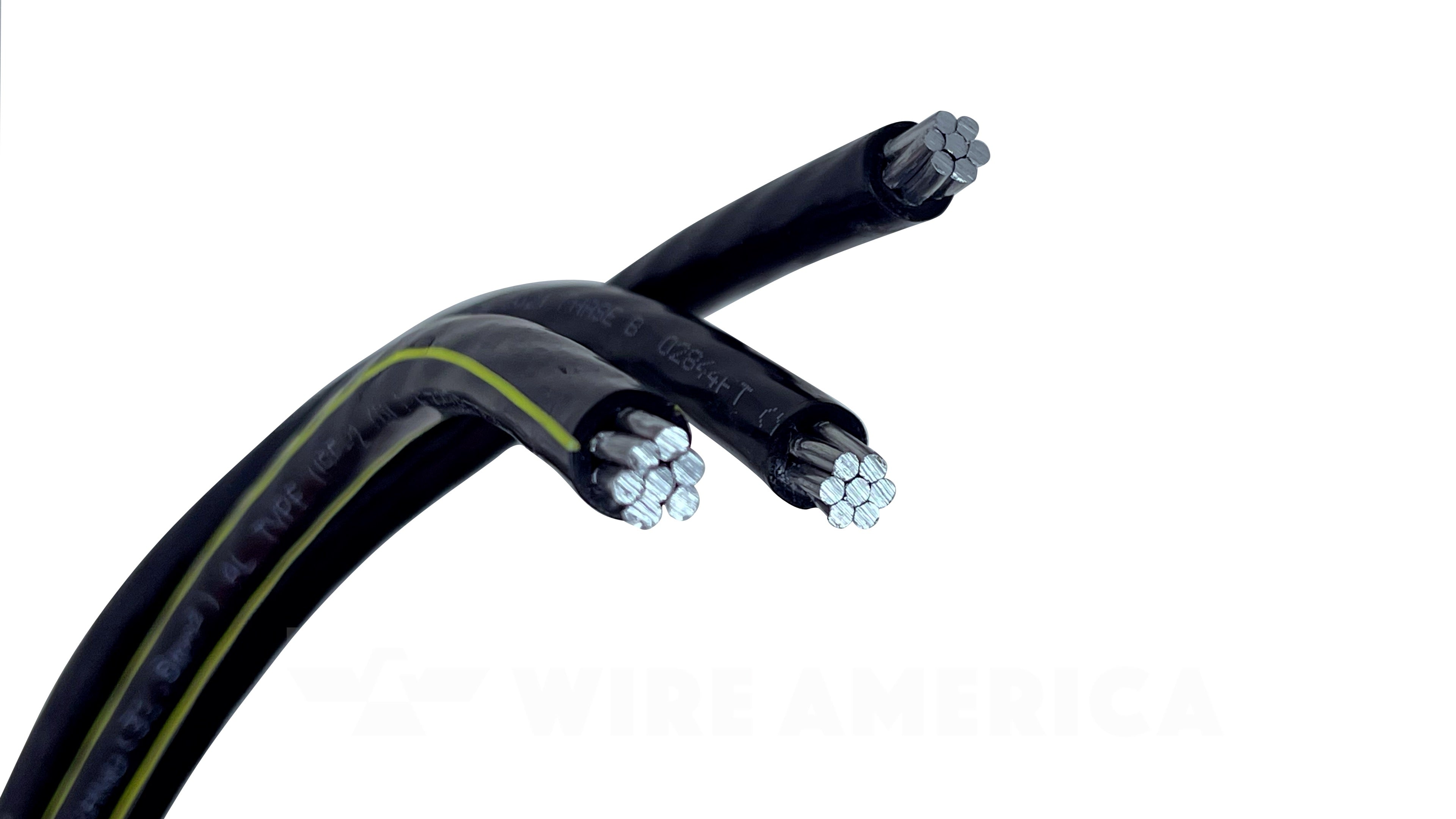 350-350-4/0 Triplex Aluminum Direct Burial Cable, Wesleyan 8000 Series URD