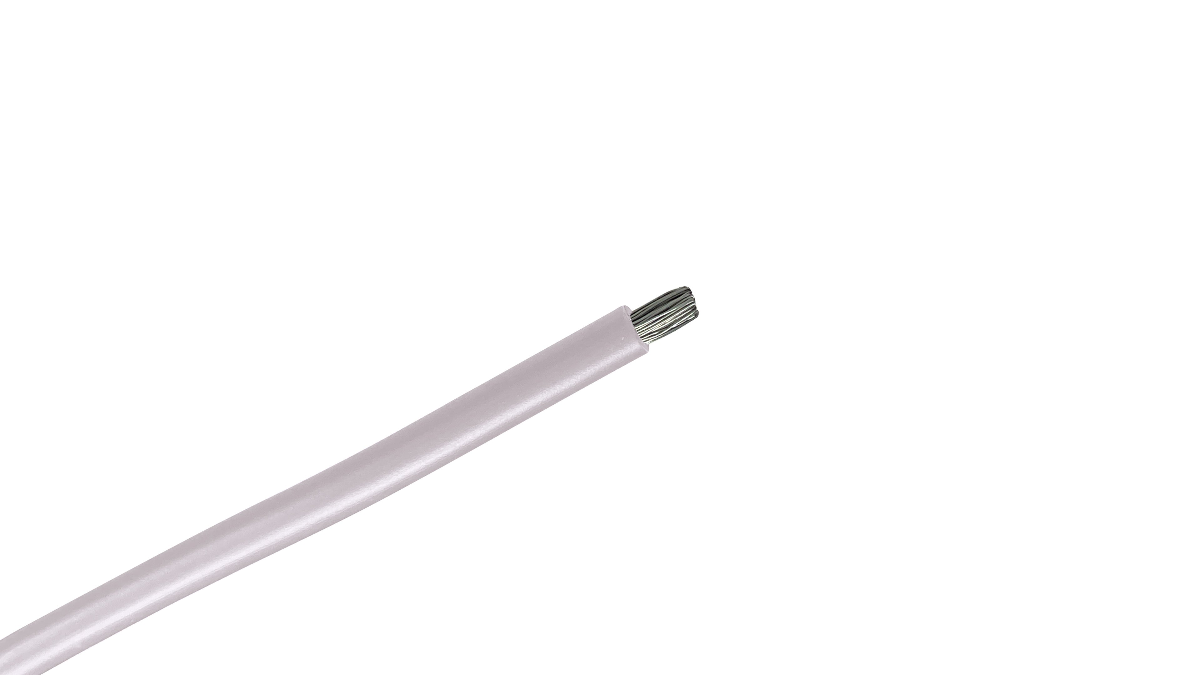 14 AWG White High Temp SIS Switchboard Wire, 125°C rated 600V lead wire for electrical panels and switchgear wiring.