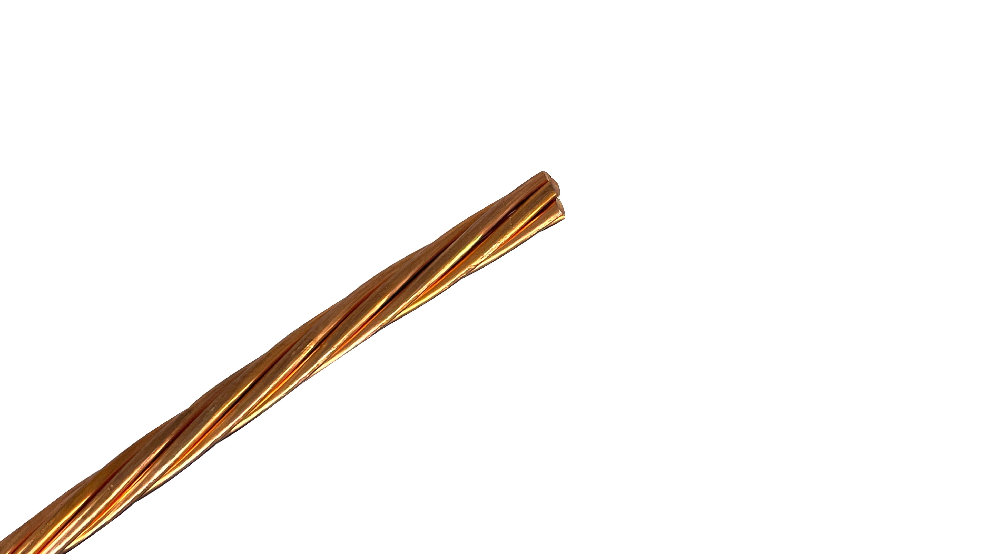 1/0 Stranded Bare Copper Wire, Soft Drawn,19 Strand